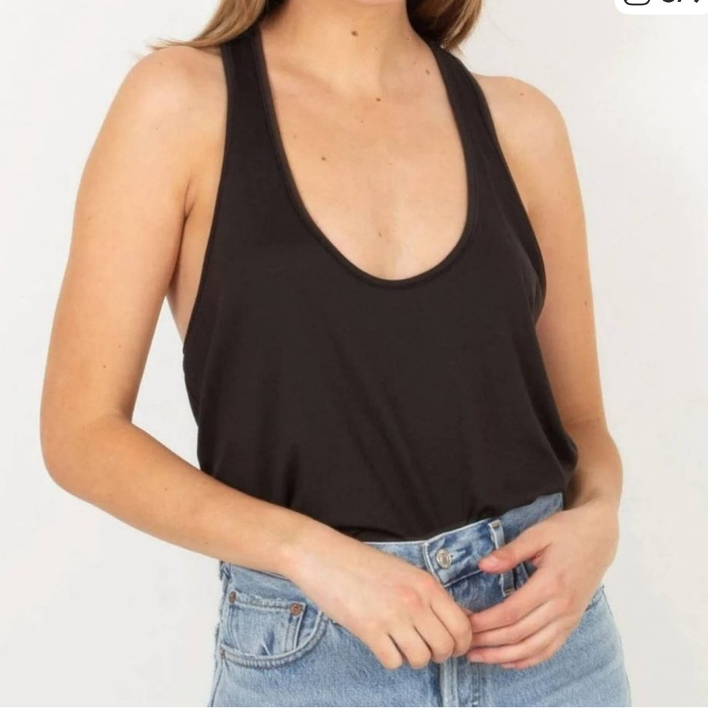 Free People Every Day Racerback Tank Top - Black - XS - Picture 2 of 7